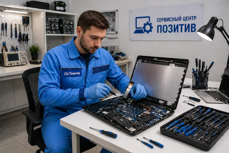 Замена шлейфа матрицы ноутбука в Уфе