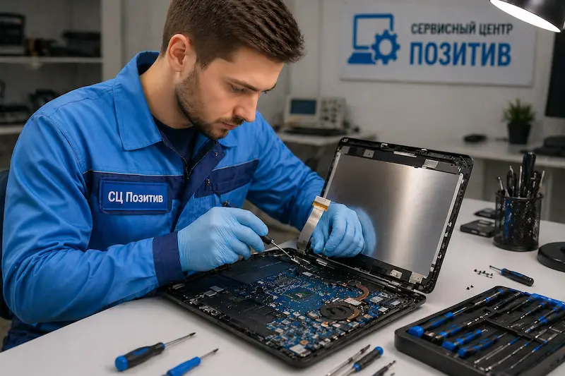 Ремонт шлейфа матрицы ноутбука в Уфе