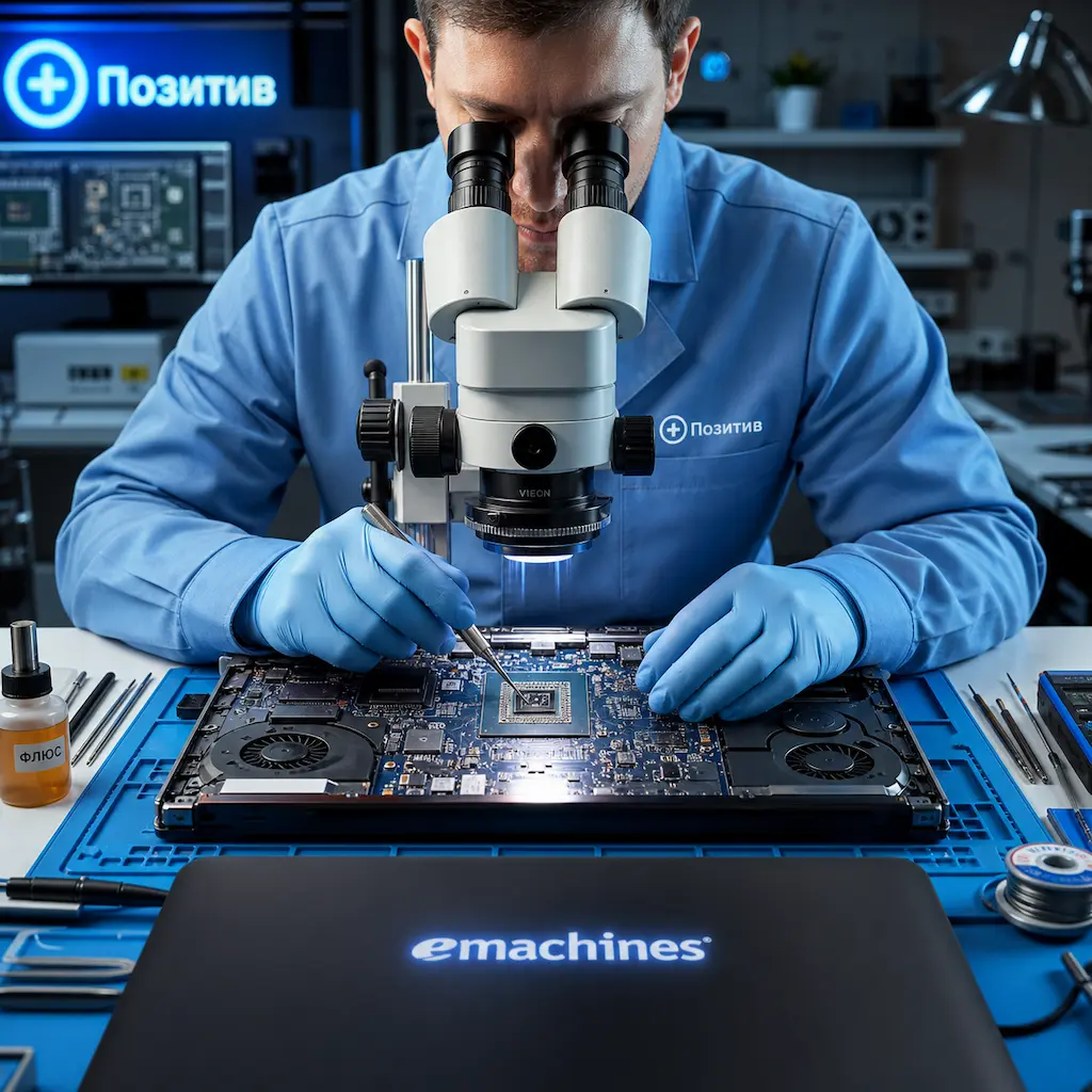 Замена видеокарты ноутбука Emachines в Уфе