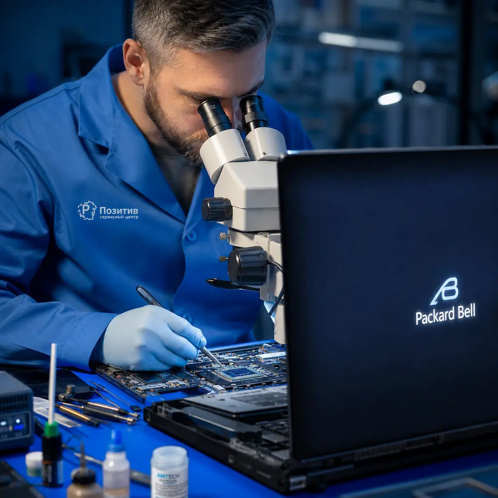 Замена видеокарты ноутбука Packard Bell в Уфе