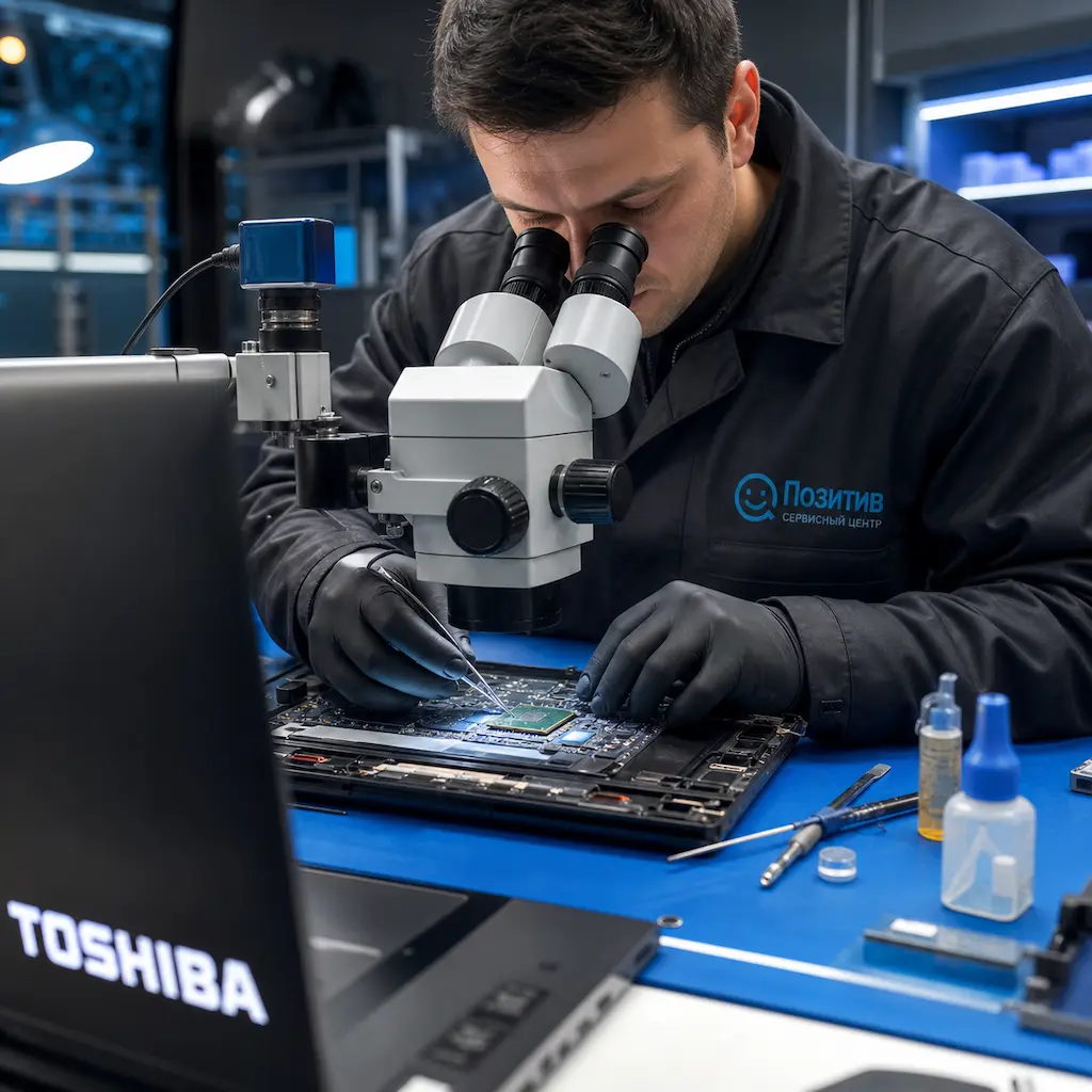 Замена видеокарты ноутбука Toshiba в Уфе