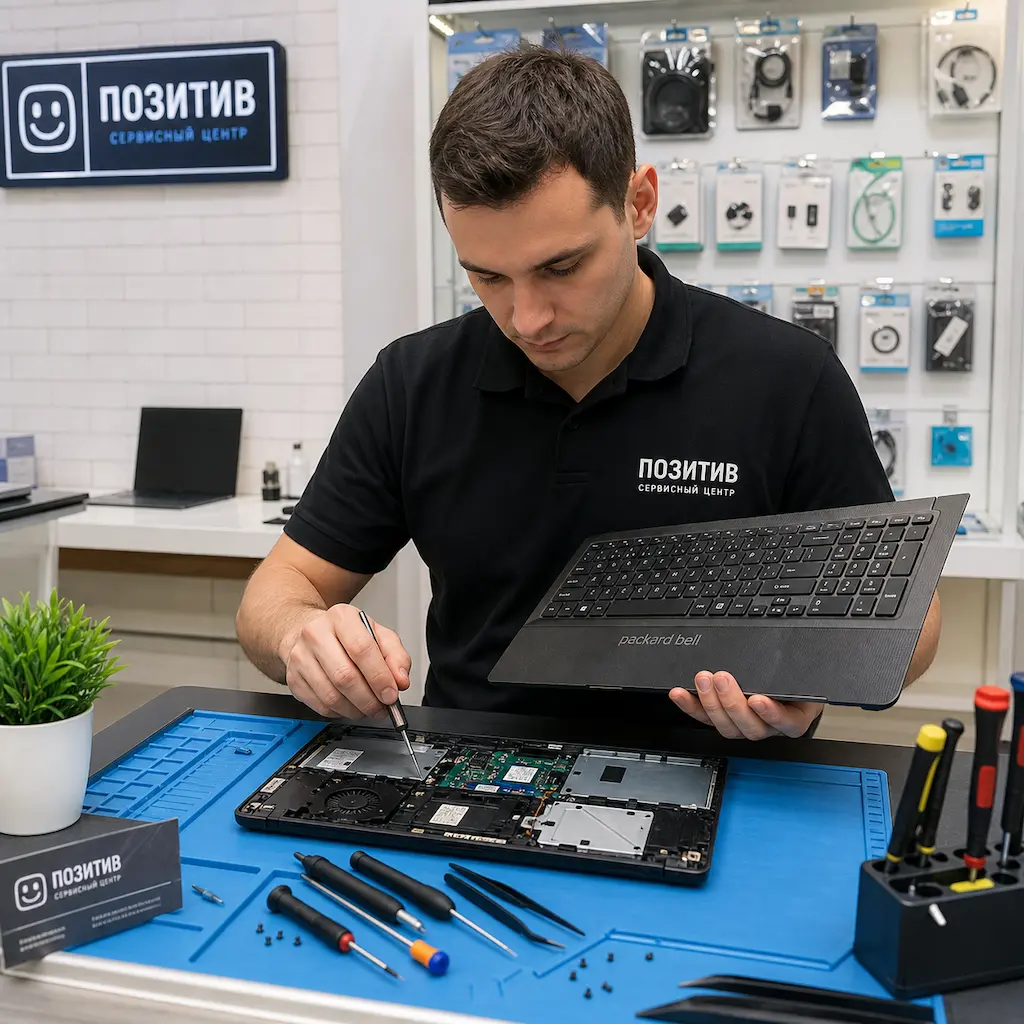 заменить клавиатуру на ноутбуке Packard Bell в Уфе