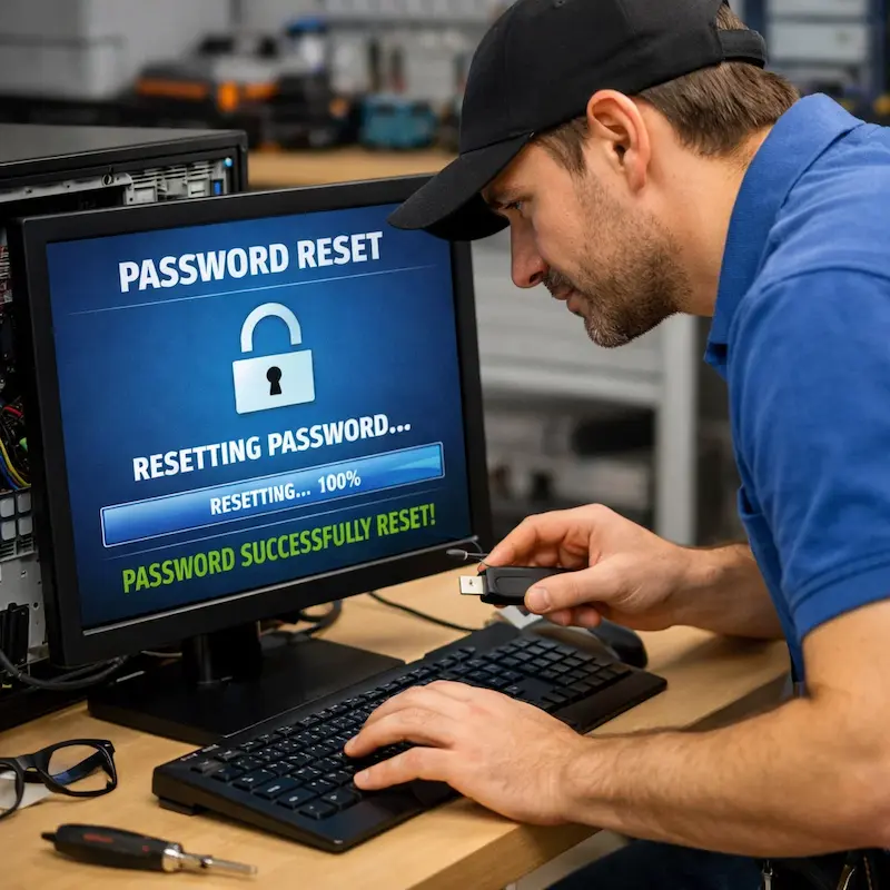 Сброс пароля от компьютера в Уфе
