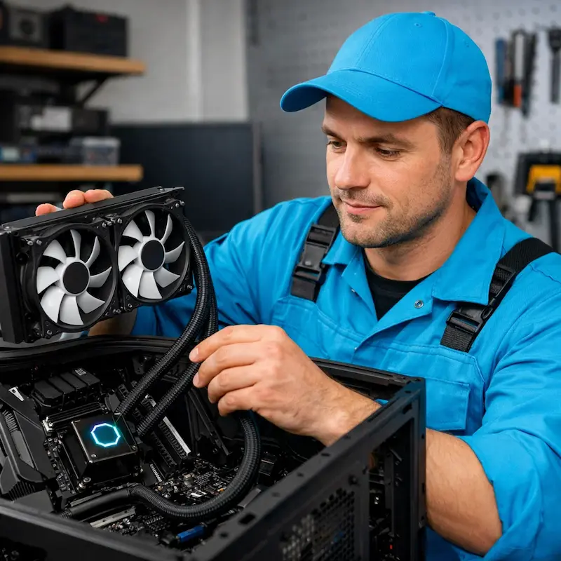 Установка водяного охлаждения на компьютер в Уфе