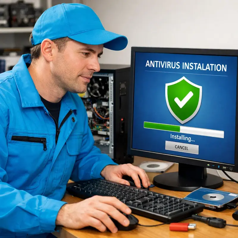 Установка антивируса на ноутбук в Уфе